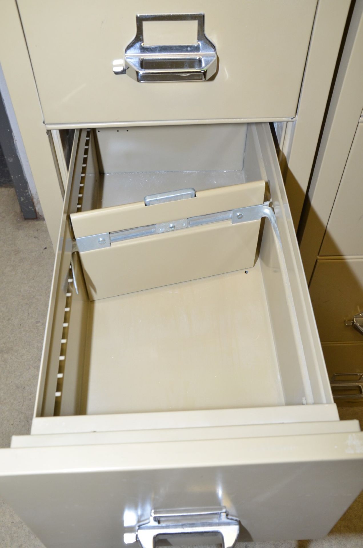 FIRE KING 4-DRAWER FIRE PROOF FILE CABINET [RIGGING FEE FOR LOT #16 - $50 USD PLUS APPLICABLE - Image 3 of 3