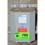 ACME 15KVA/480-240-120V/1PH/60HZ TRANSFORMER (CI) [RIGGING FEE FOR LOT #709 - $100 USD PLUS