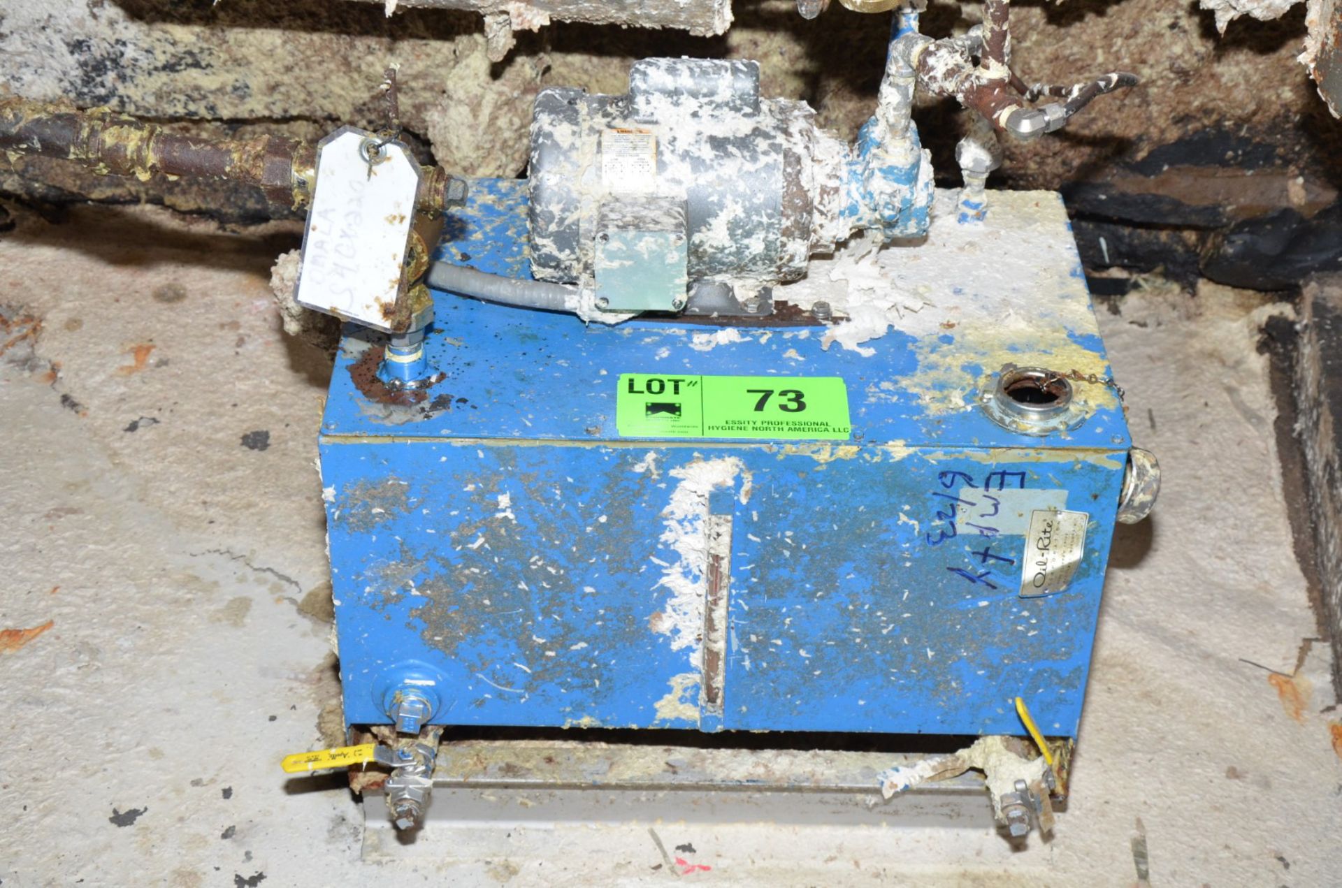 HYDRAULIC POWER PACK, S/N N/A (CI) [RIGGING FEE FOR LOT #73 - $200 USD PLUS APPLICABLE TAXES]