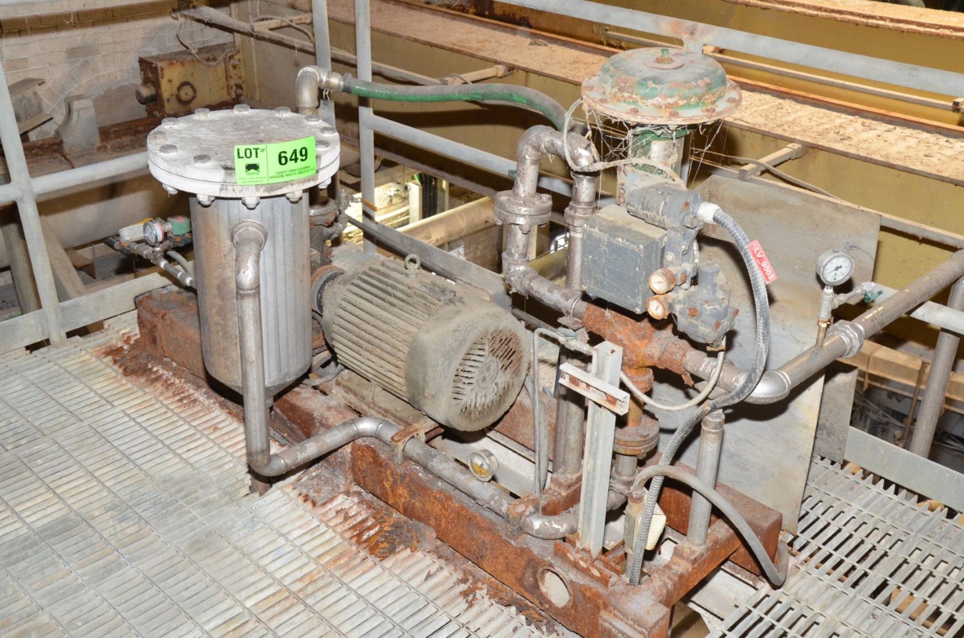 FLOWSERVE AB AAB 080 PUMP WITH 5 HP ELECTRIC DRIVE MOTOR (CI) [RIGGING FEE FOR LOT #649 - $1250