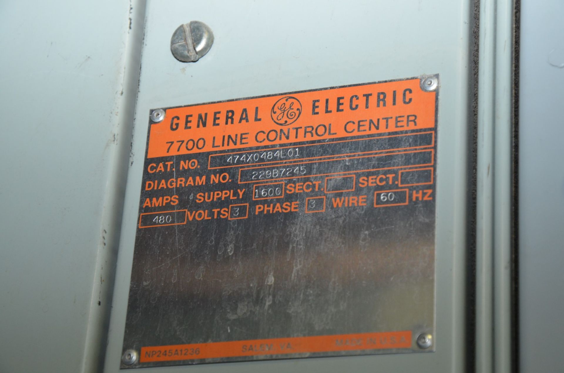 GENERAL ELECTRIC LINE 7700 6-BANK MCC PANEL (CI) [RIGGING FEE FOR LOT #101 - $1200 USD PLUS - Image 10 of 12