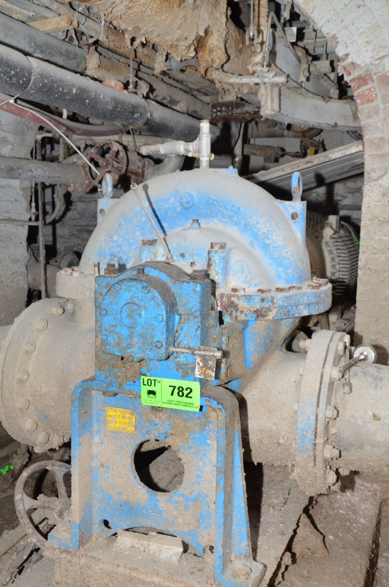 GOULDS 3415 SIZE 14X16-18 CENTRIFUGAL FAN PUMP WITH 7,000 GAL/MIN RATED CAPACITY, 60' HEAD, 18"