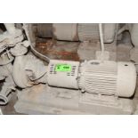 GOULDS STAINLESS STEEL CENTRIFUGAL PUMP WITH 40 HP DRIVE MOTOR, S/N N/A (CI) [RIGGING FEE FOR LOT #