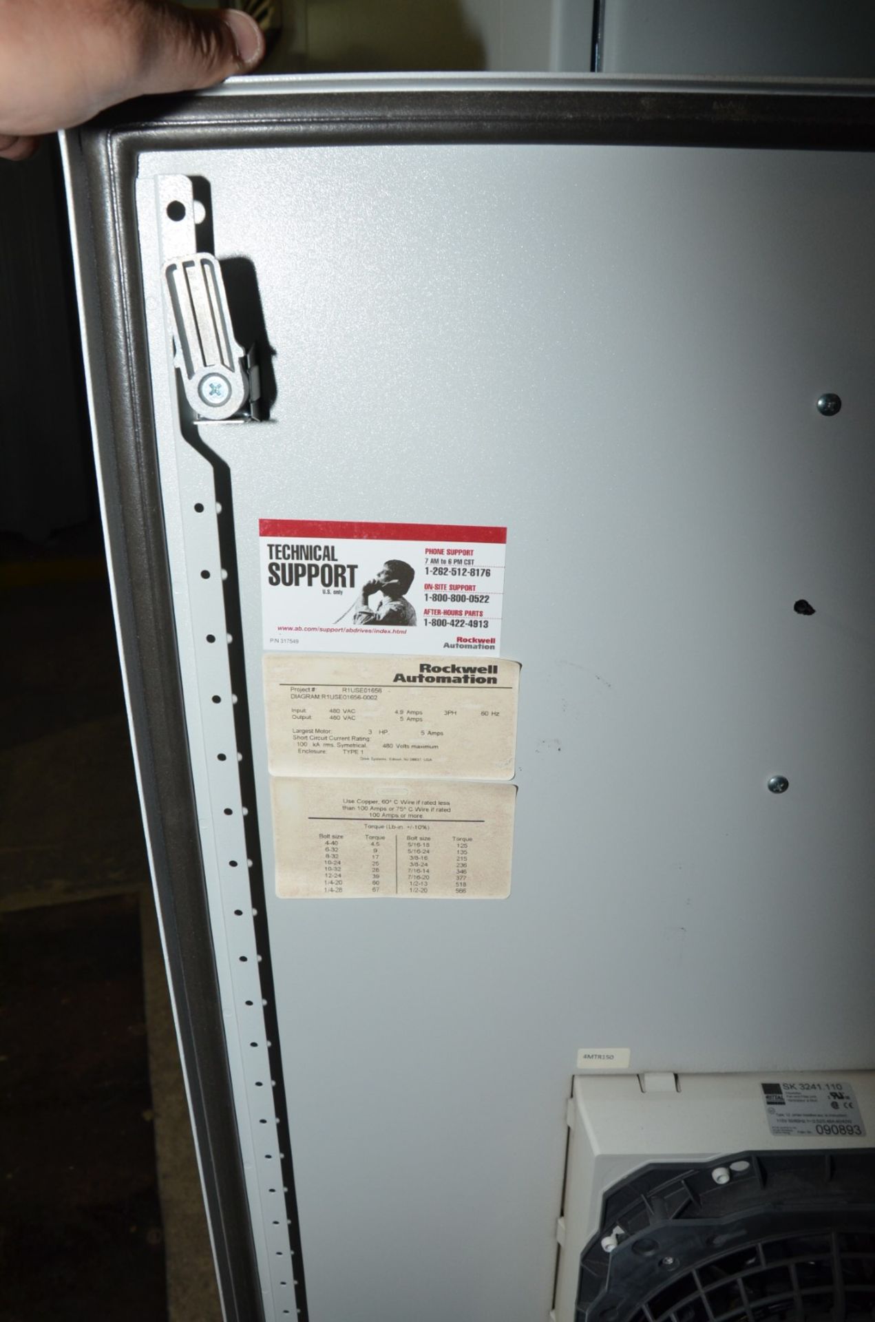 ALLEN BRADLEY (2019) POWERFLEX 753 3 HP VFD S/N 67881204 (CI) [RIGGING FEE FOR LOT #162 - $150 USD - Image 4 of 6