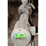 GOULDS STAINLESS STEEL CENTRIFUGAL PUMP WITH 30HP DRIVE MOTOR, S/N N/A (CI) [RIGGING FEE FOR LOT #