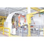 MECHADYNE (2015) AW200 AUTOMATIC COCOON WRAP ROTARY ARM TYPE AXIAL ROLL PACKAGING SYSTEM WITH