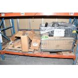 LOT/ CONTENTS OF SHELF - INCLUDING LIGHTING COMPONENTS, ELECTRICAL CABLE, UNWIDER SHAFTS, BIN WITH
