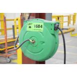 RETRACTABLE AIR HOSE REEL [RIGGING FEE FOR LOT #1684 - $25 USD PLUS APPLICABLE TAXES]