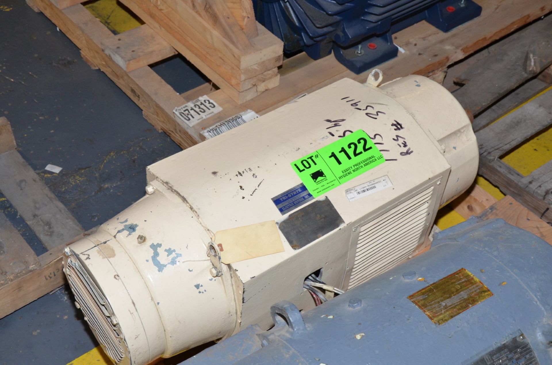 TRI STATE 15 HP 460V 1715 RPM ELECTRIC MOTOR [RIGGING FEE FOR LOT #1122 - $25 USD PLUS APPLICABLE - Image 2 of 3