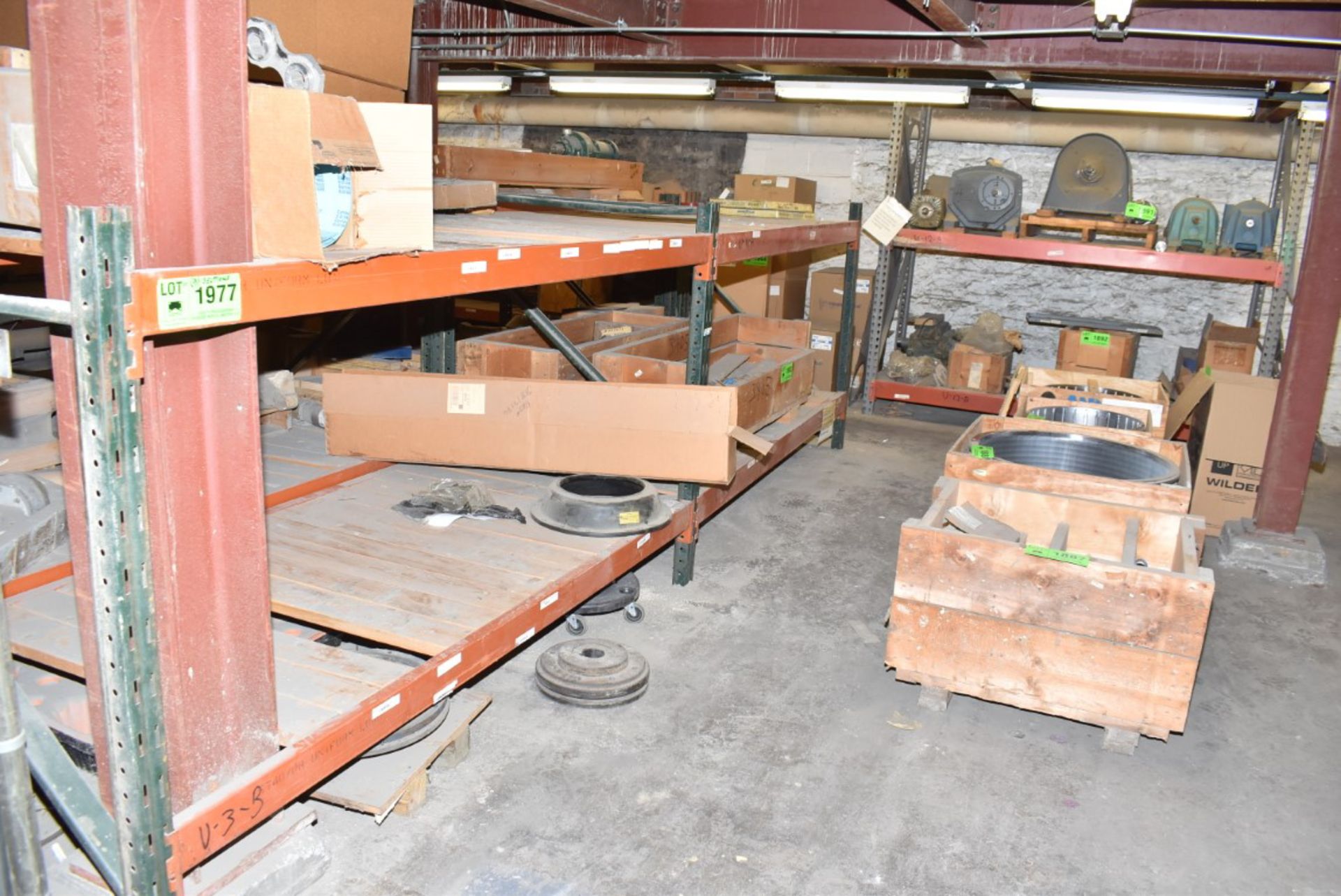 LOT/ (9) SECTIONS OF ADJUSTABLE PALLET RACKING (CONTENTS NOT INCLUDED) (DELAYED DELIVERY)