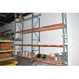 LOT/ (2) SECTIONS OF ADJUSTABLE PALLET RACKING (CONTENTS NOT INCLUDED) (DELAYED DELIVERY) [RIGGING