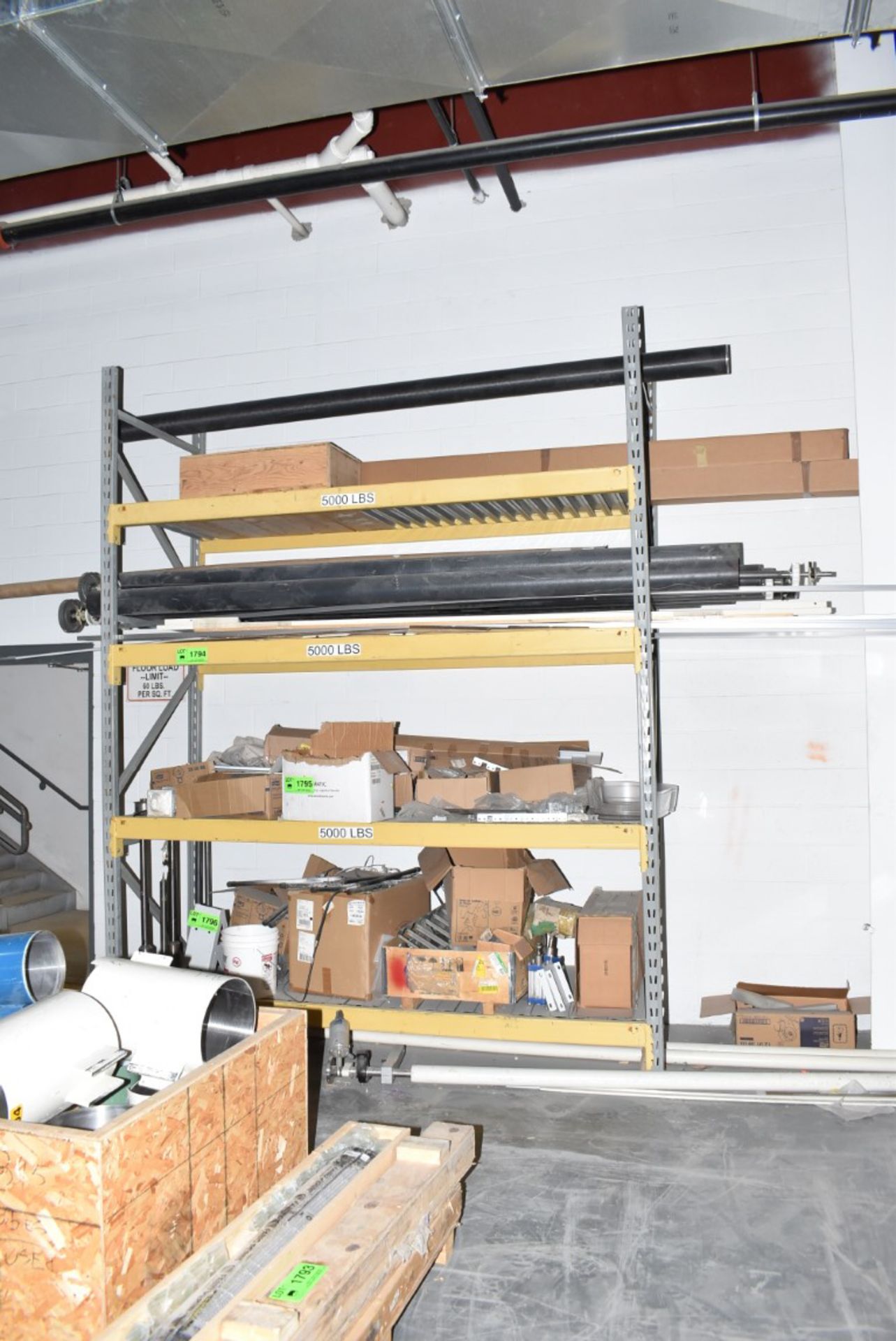 LOT/ (2) SECTIONS OF ADJUSTABLE PALLET RACKING (CONTENTS NOT INCLUDED) (DELAYED DELIVERY) [RIGGING - Image 2 of 2