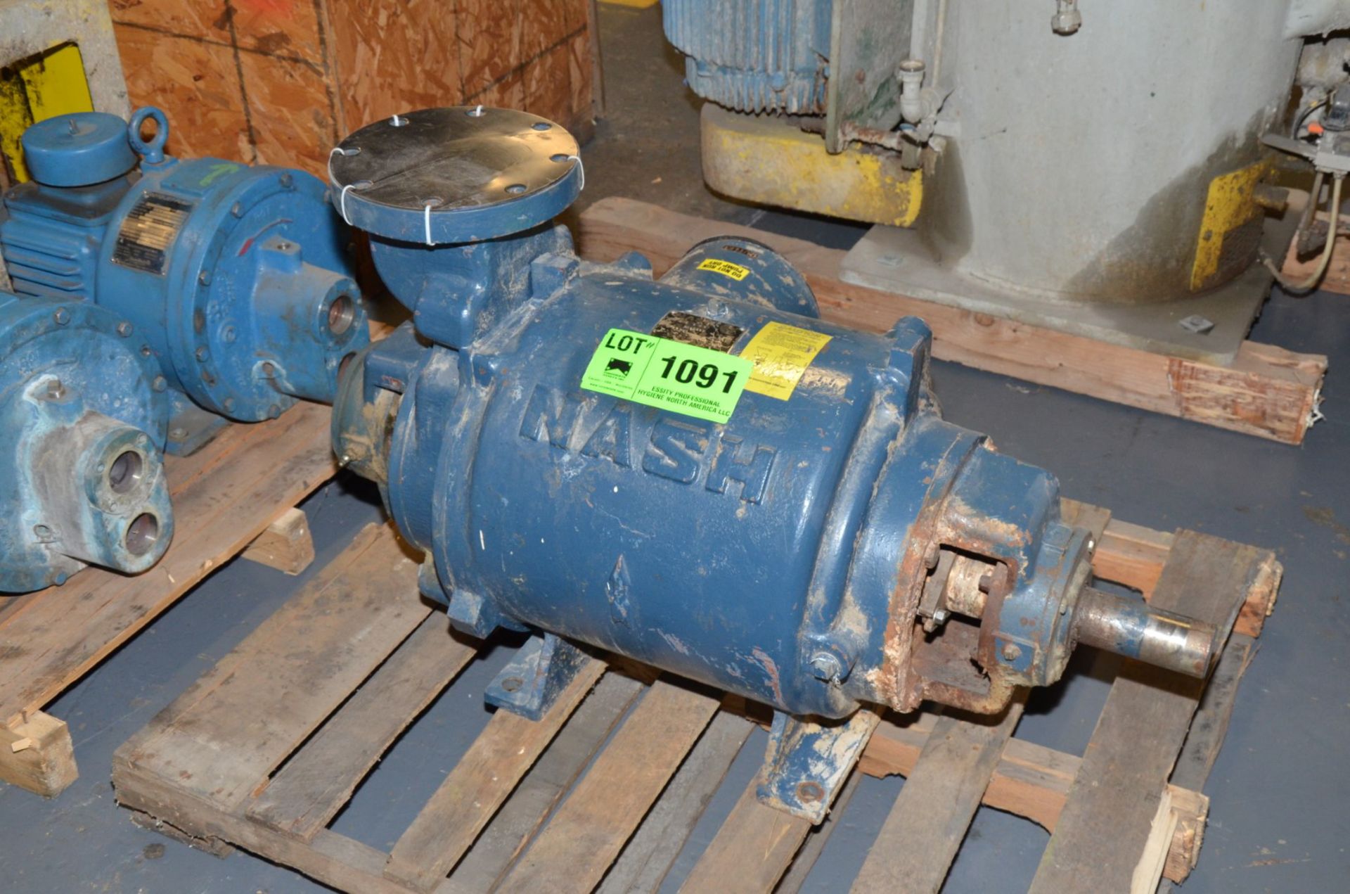 NASH SIZE SC6/7 VACUUM PUMP WITH 1170 RPM RATING, S/N TEST # 98D0517 [RIGGING FEE FOR LOT #1091 - $