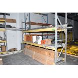 LOT/ (2) SECTIONS OF ADJUSTABLE PALLET RACKING (CONTENTS NOT INCLUDED) (DELAYED DELIVERY) [RIGGING