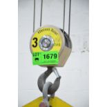 DETROIT HOIST 3 TON CAPACITY ELECTRIC HOIST, S/N 160227 (CI) [RIGGING FEE FOR LOT #1679 - $350 USD