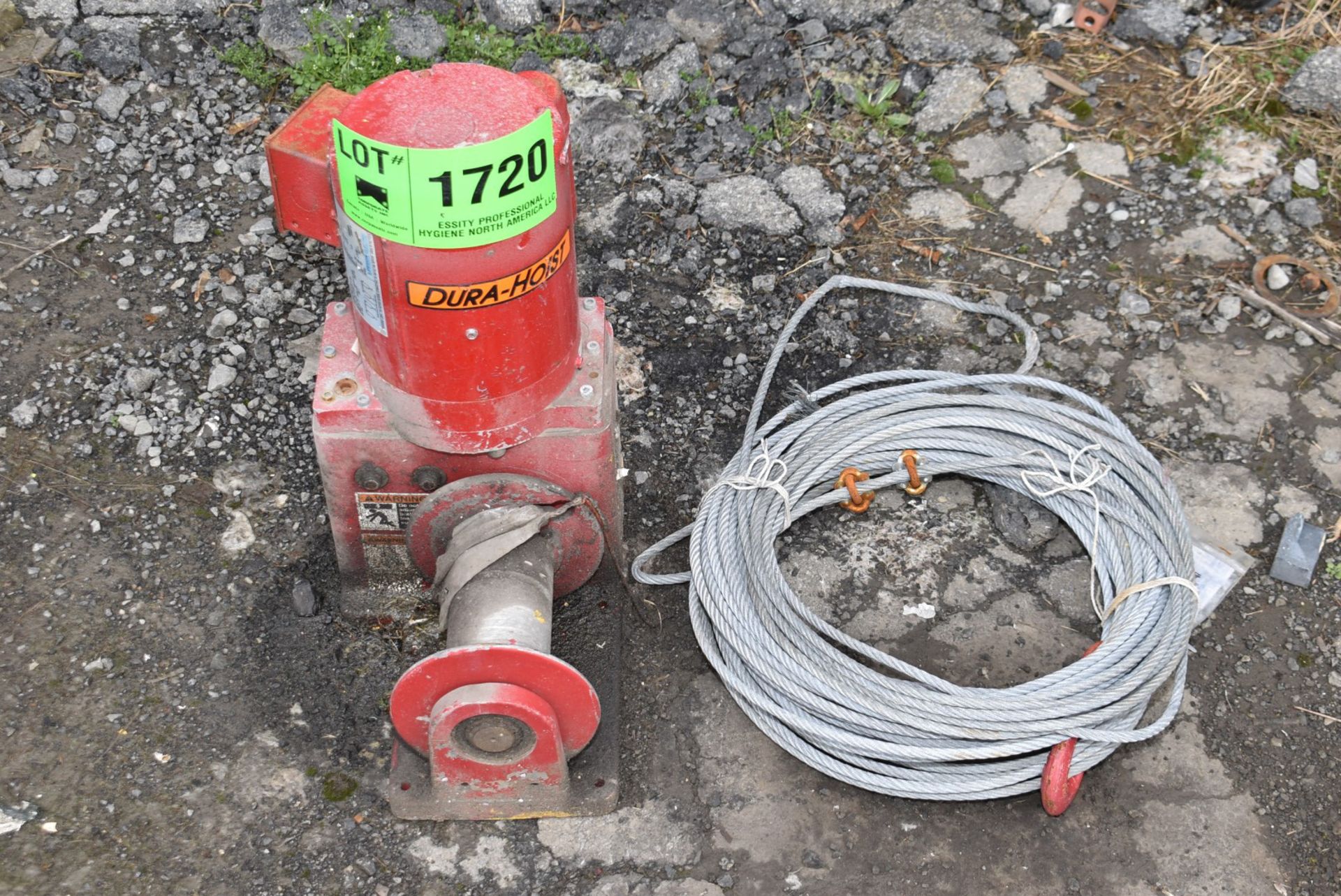 DURAHOIST ELECTRIC CAPSTAN WINCH [RIGGING FEE FOR LOT #1720 - $25 USD PLUS APPLICABLE TAXES]