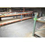 LOT/ (14) SECTIONS OF ADJUSTABLE PALLET RACKING (CONTENTS NOT INCLUDED) (DELAYED DELIVERY)