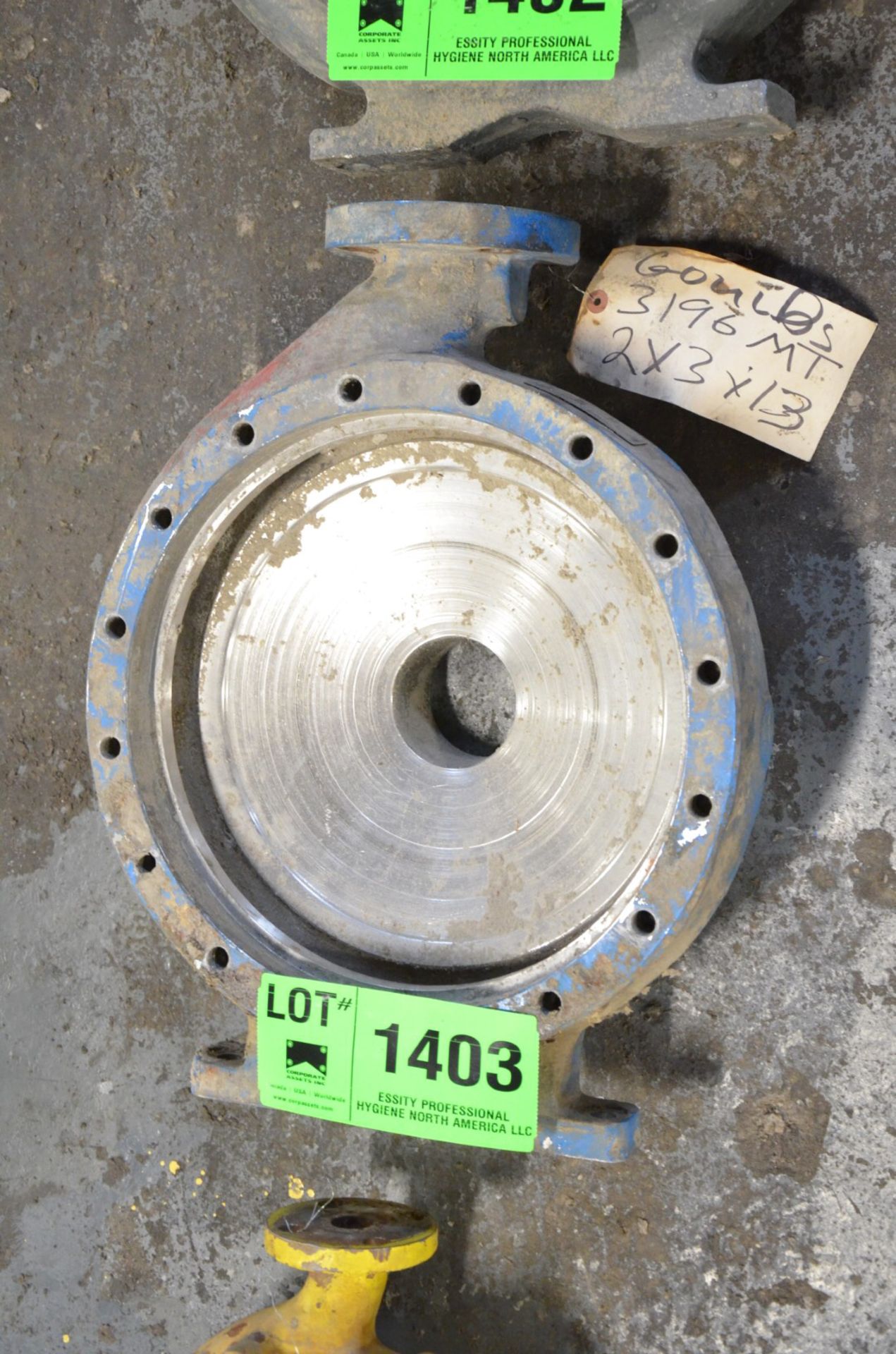 GOULDS 3196 2X3-13 PUMP HOUSING [RIGGING FEE FOR LOT #1403 - $25 USD PLUS APPLICABLE TAXES]