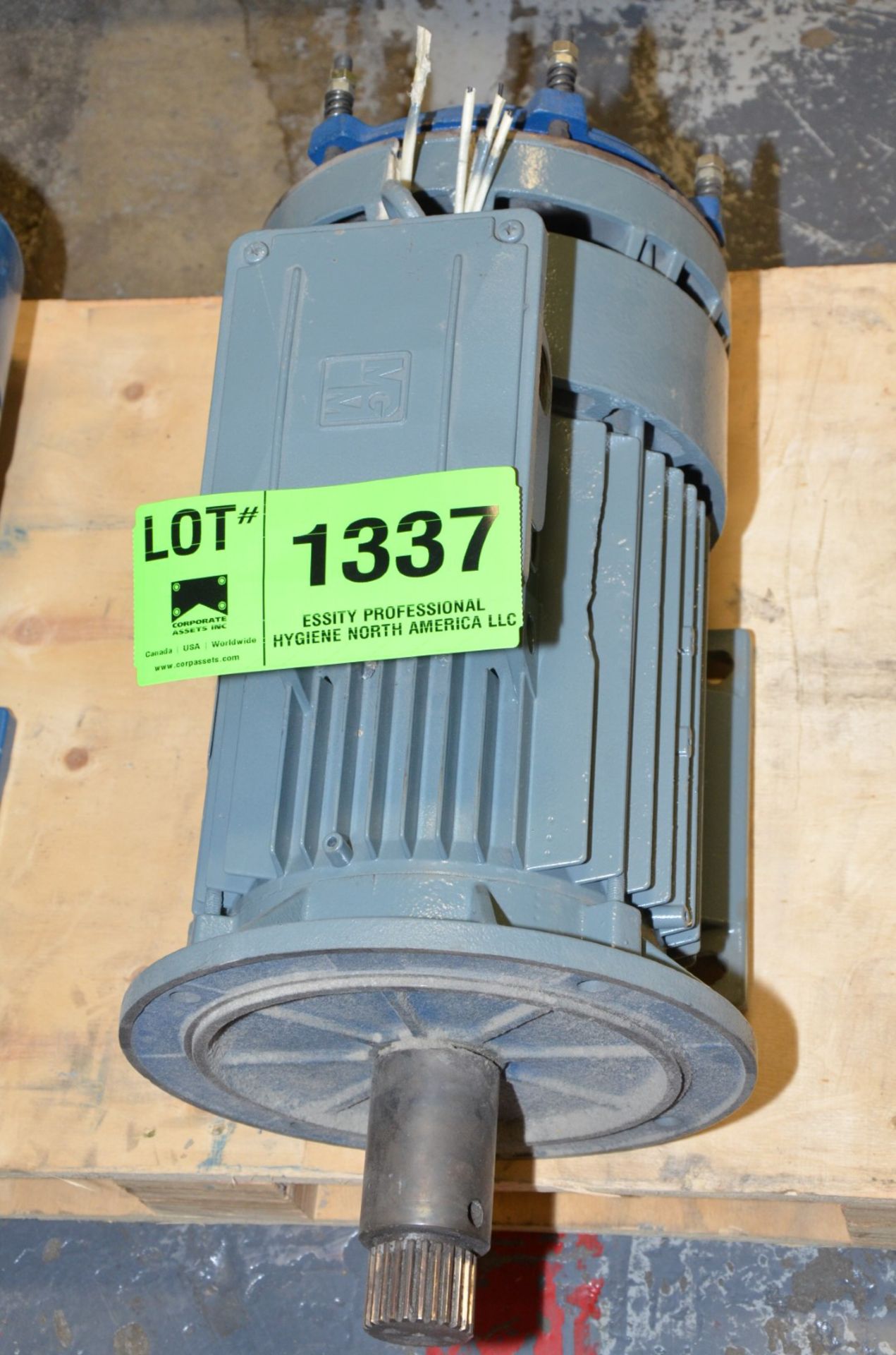 MGM 9.2 KW 1445 RPM 460V ELECTRIC MOTOR [RIGGING FEE FOR LOT #1337 - $25 USD PLUS APPLICABLE TAXES]
