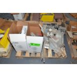 LOT/ SKID WITH PARTS - ELECTRICAL, HYDRAULIC, MECHANICAL AND ELECTRONIC PARTS, REMNANTS AND