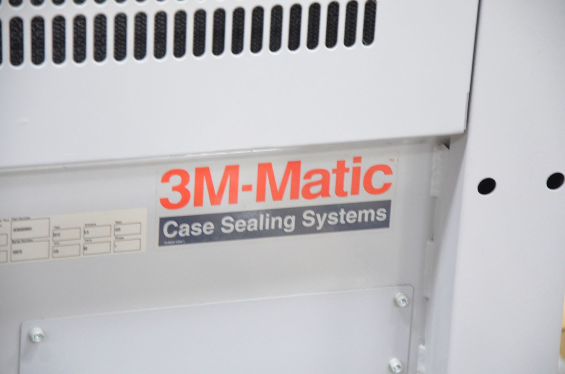 3M (2012) 3M-MATIC MODEL A80F TYPE 11000 AUTOMATIC CASE SEALER WITH FULL SAFETY ENCLOSURE, 3M - Image 5 of 6