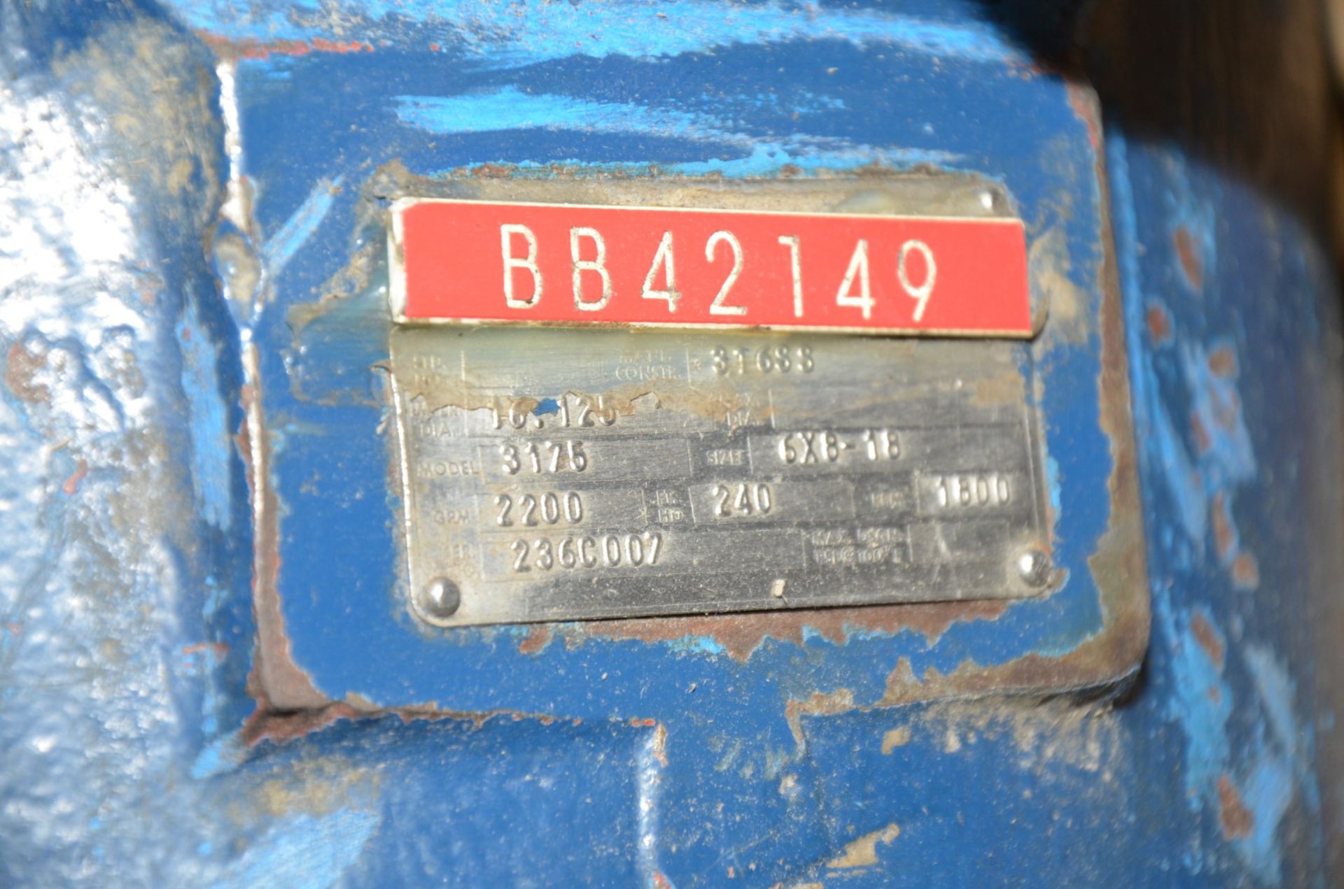 GOULDS 3175 6X8-18 PUMP ROTARY ASSY [RIGGING FEE FOR LOT #1502 - $25 USD PLUS APPLICABLE TAXES] - Image 2 of 2