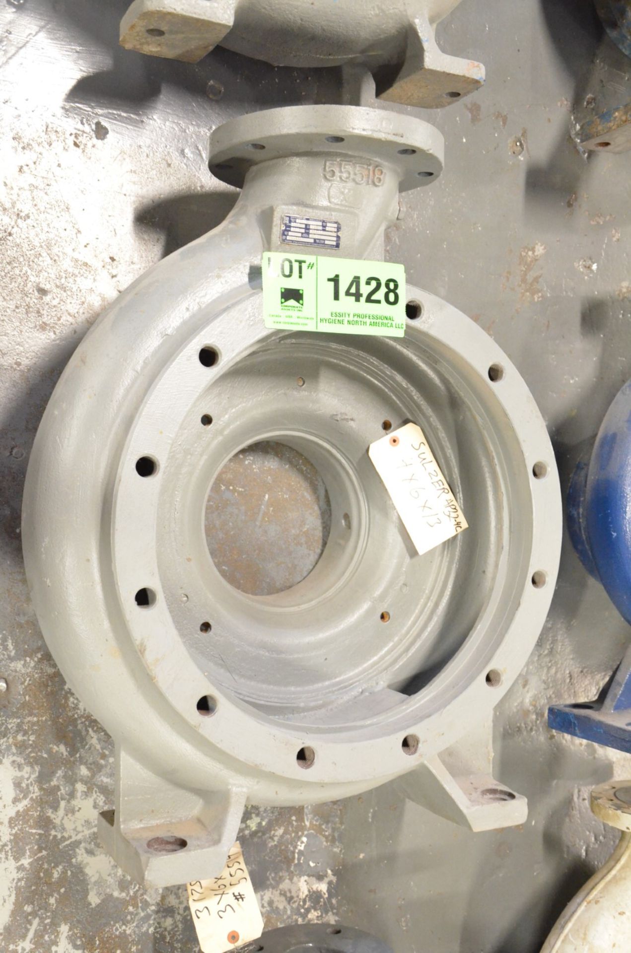 SULZER 4X6-13 PUMP HOUSING [RIGGING FEE FOR LOT #1428 - $25 USD PLUS APPLICABLE TAXES]