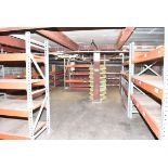 LOT/ (11) SECTIONS OF ADJUSTABLE PALLET RACKING (CONTENTS NOT INCLUDED)