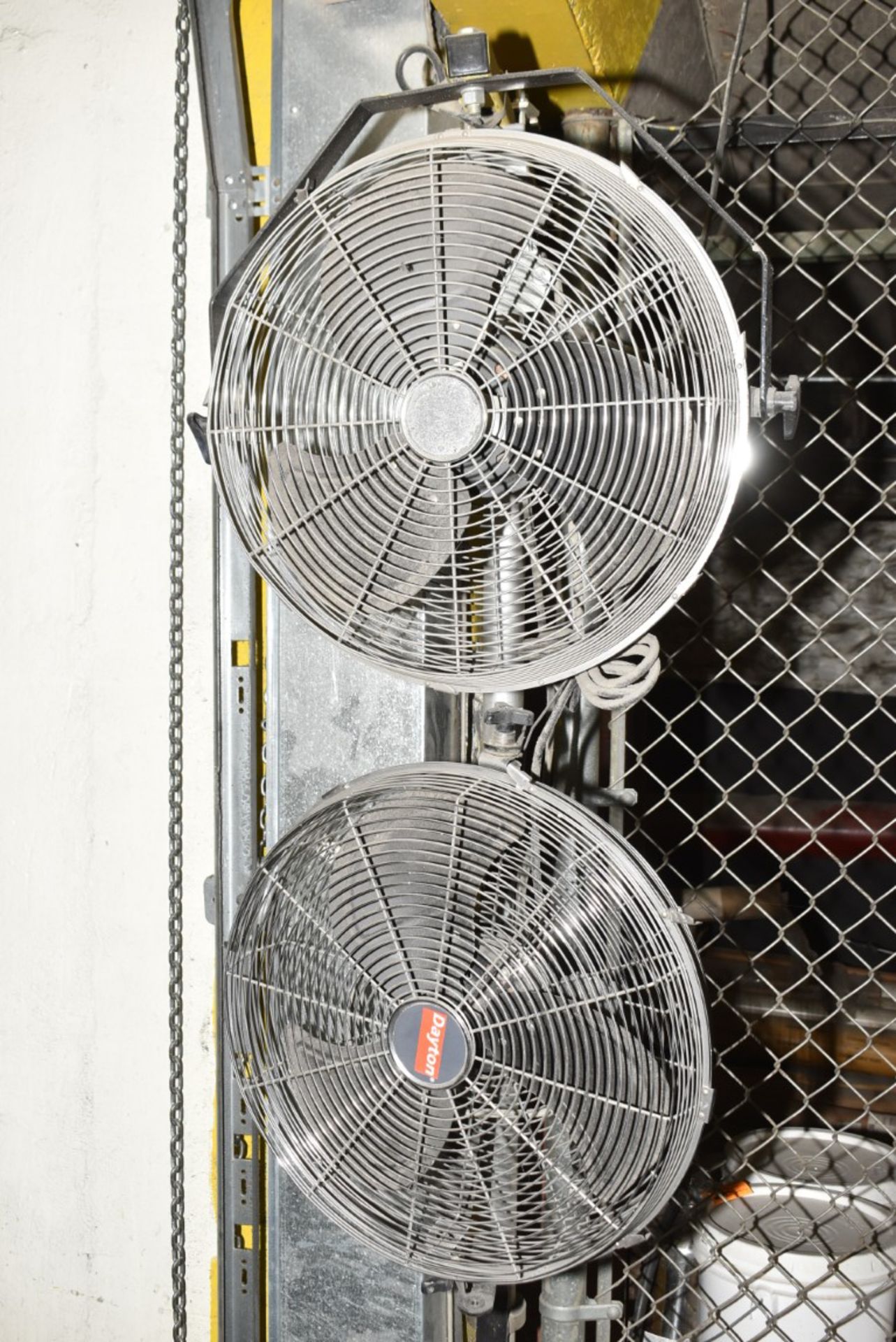 LOT/ (5) WALL MOUNT SHOP FANS - Image 2 of 2