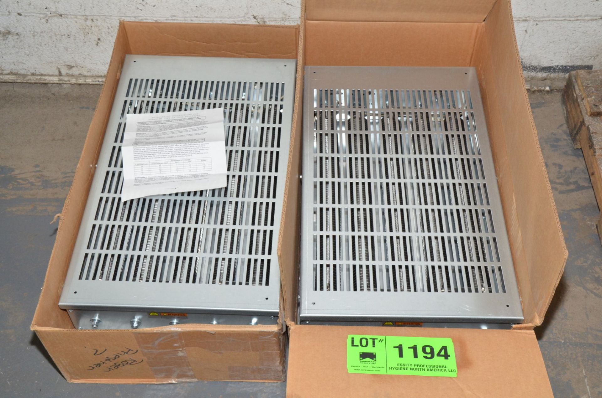 (2) ABB RESISTOR BLOCKS [RIGGING FEE FOR LOT #1194 - $25 USD PLUS APPLICABLE TAXES]