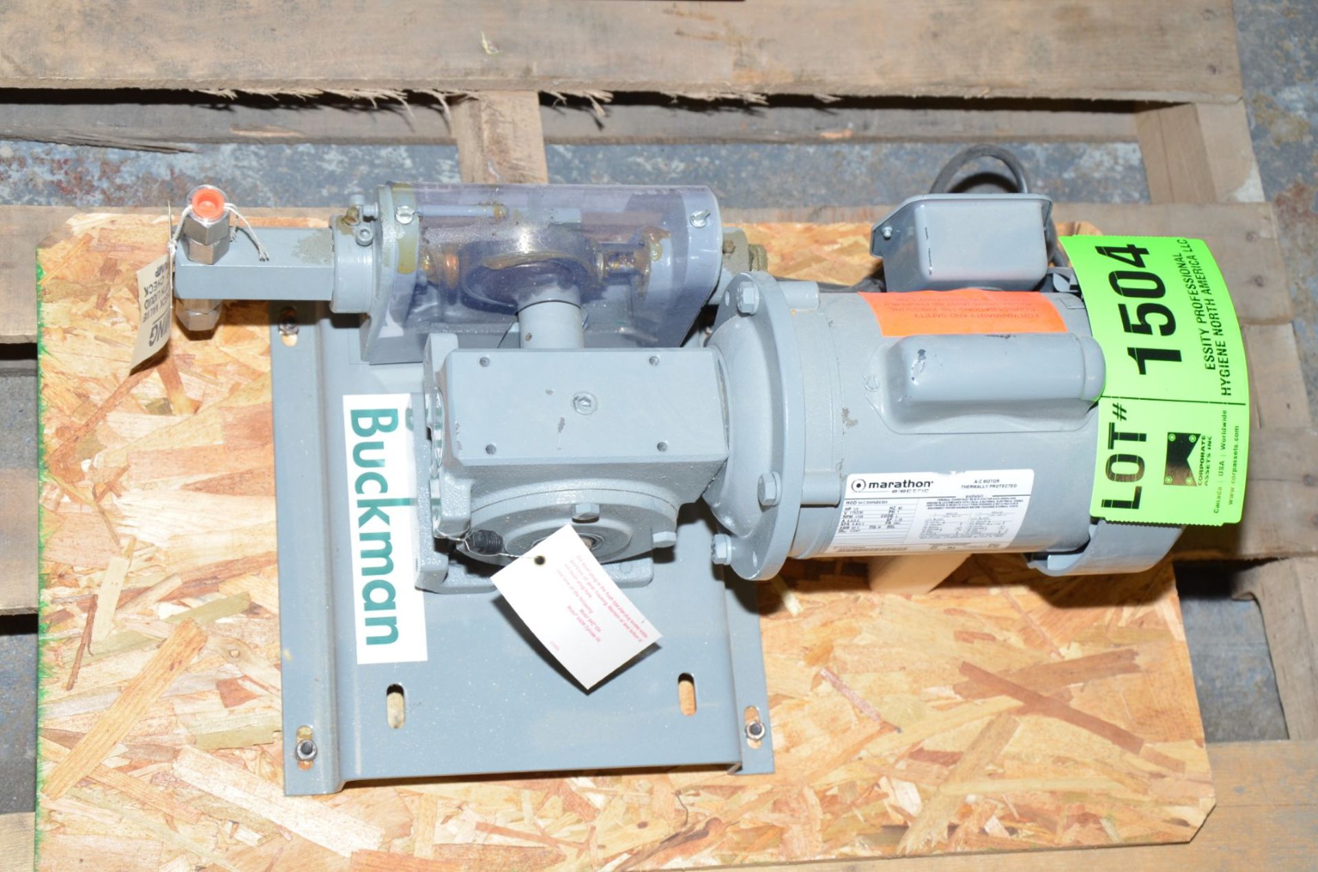 BUCKMAN 1830-12 303 RECIPROCATING PUMP [RIGGING FEE FOR LOT #1504 - $25 USD PLUS APPLICABLE TAXES]
