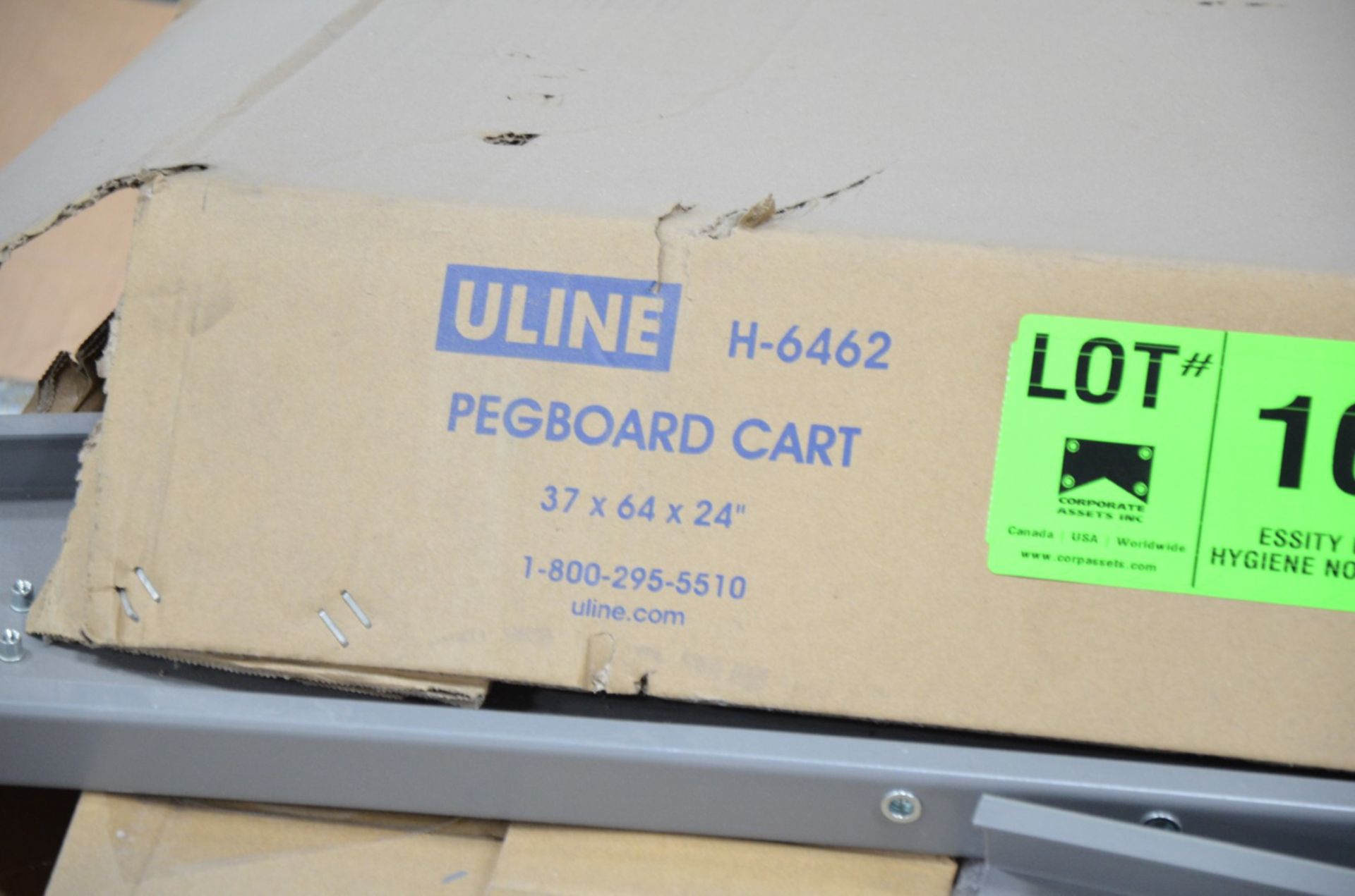 LOT/ (2) ULINE H-6462 PEGBOARD CARTS [RIGGING FEE FOR LOT #1676 - $25 USD PLUS APPLICABLE TAXES] - Image 3 of 3