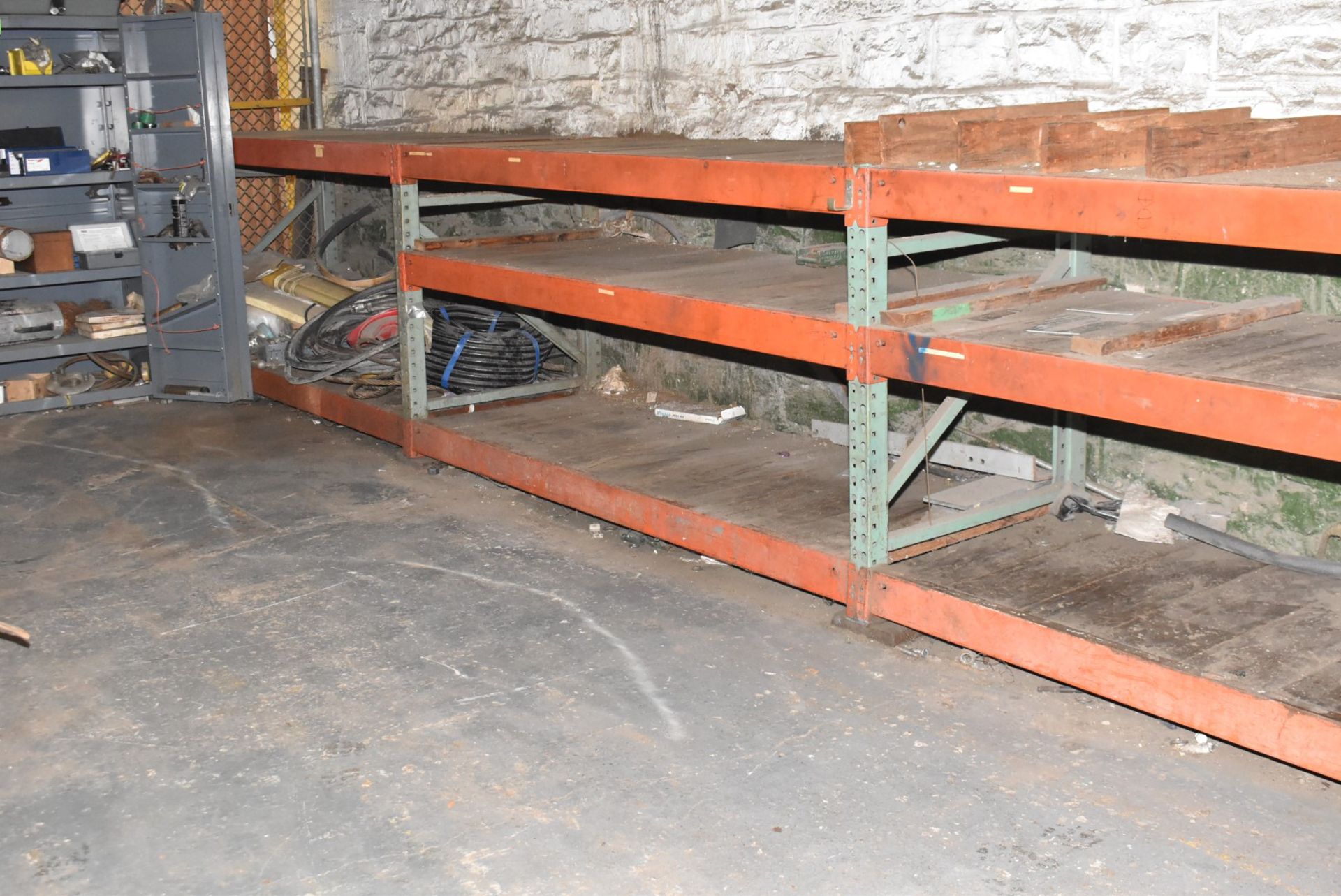 LOT/ (3) SECTION HEAVY DUTY ADJUSTABLE RACKING (CI) [RIGGING FEES FOR LOT #2085 - $200 USD PLUS - Image 3 of 3