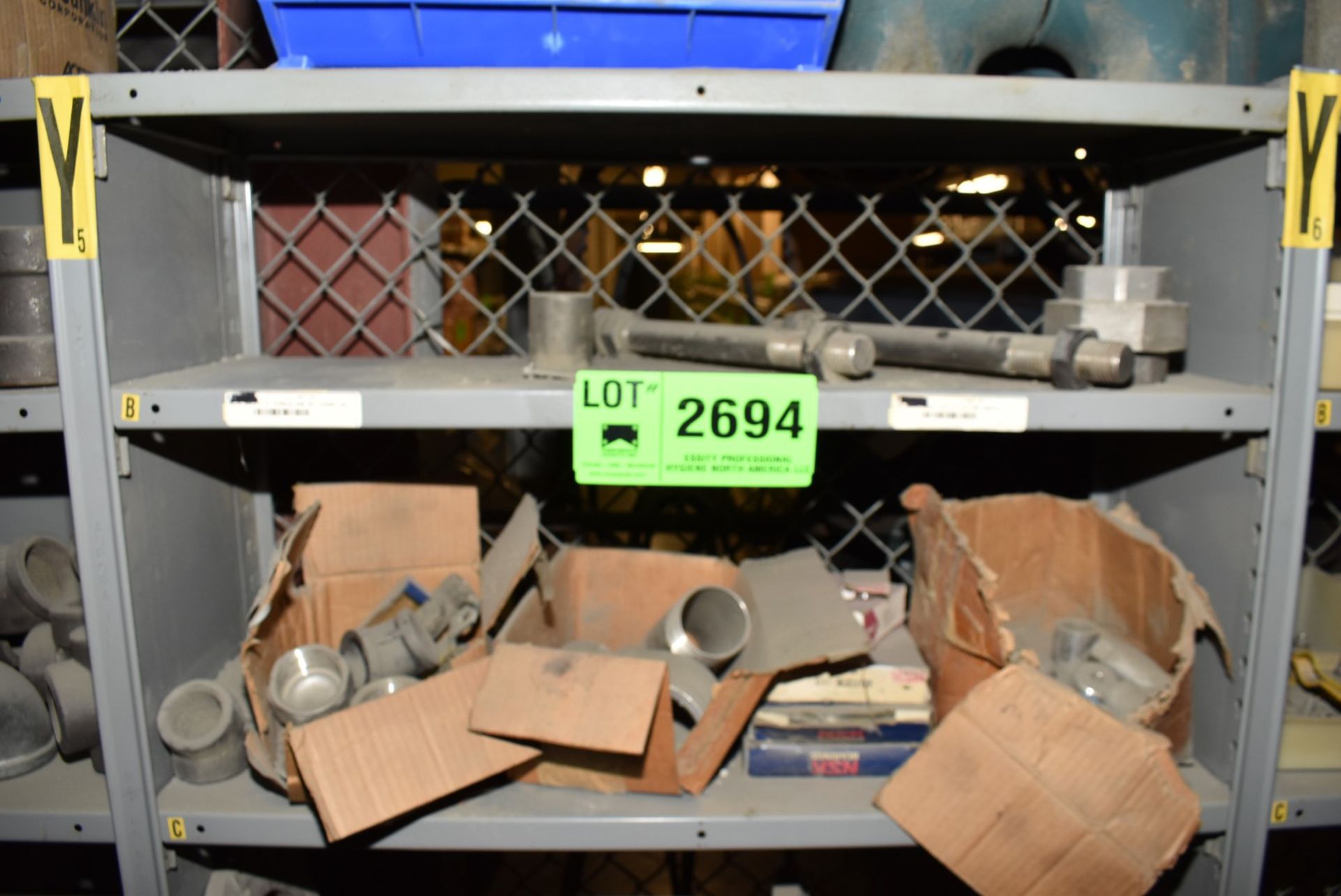 LOT/ CONTENTS OF SHELF - INCLUDING COUPLINGS, FLANGES, SPARE PARTS [RIGGING FEES FOR LOT #2694 - $ - Image 3 of 4