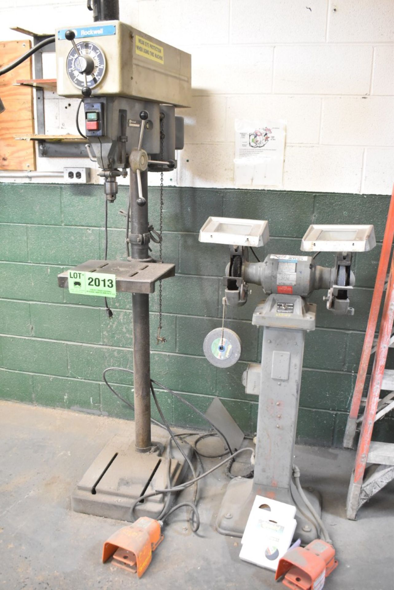 LOT/ ROCKWELL SERIES 15-655 HEAVY DUTY FLOOR TYPE DRILL PRESS WITH SPEEDS TO 3500 RPM, 1.5 HP