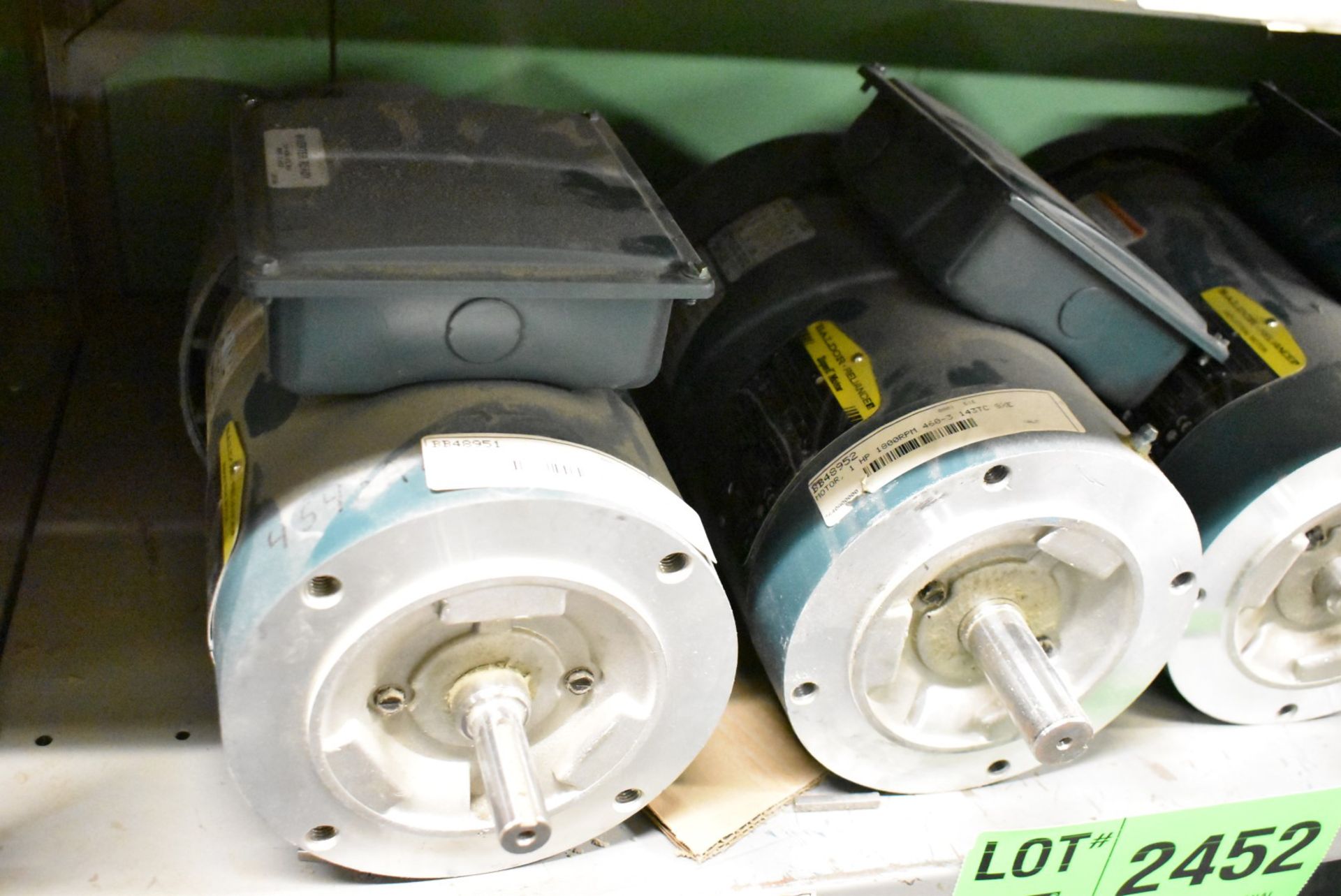 LOT/ CONTENTS OF (2) SHELVES - SPARE MOTORS [RIGGING FEES FOR LOT #2452 - $TBD USD PLUS APPLICABLE - Image 2 of 5