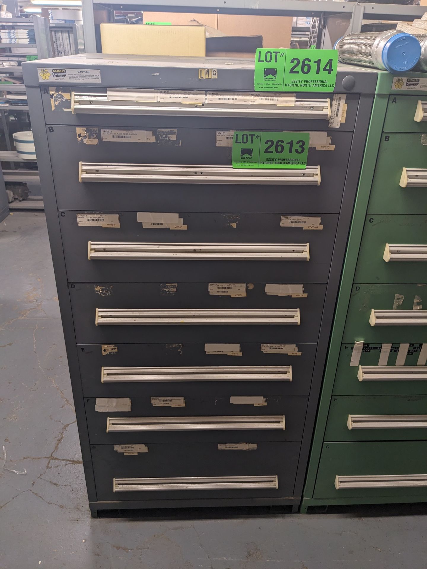 STANLEY VIDMAR 7-DRAWER TOOL CABINET (CONTENTS NOT INCLUDED) (DELAYED DELIVERY) [RIGGING FEES FOR - Image 2 of 2