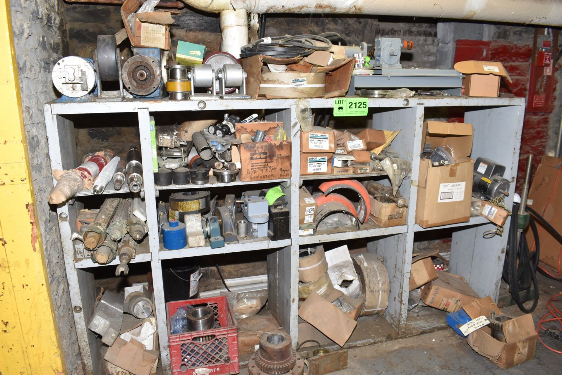 LOT/ SHELF WITH CONTENTS CONSISTING OF SPARE PARTS [RIGGING FEES FOR LOT #2125 - $TBD USD PLUS - Image 2 of 11