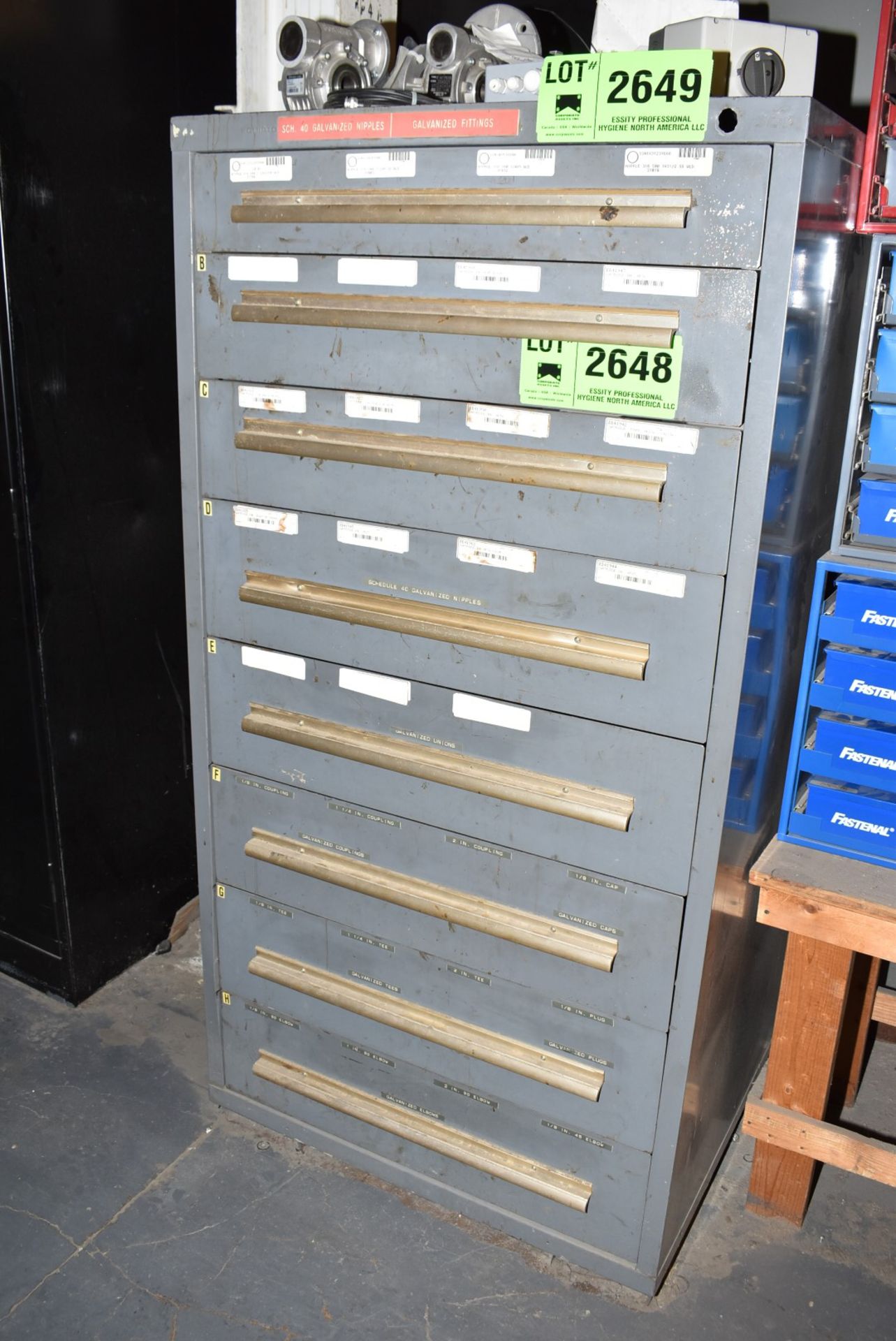 EQUIPTO 8-DRAWER TOOL CABINET (CONTENTS NOT INCLUDED) (DELAYED DELIVERY) [RIGGING FEES FOR LOT #2649