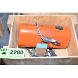 CM LODESTAR 1/2 TON CAPACITY ELECTRIC HOIST [RIGGING FEES FOR LOT #2280 - $25 USD PLUS APPLICABLE