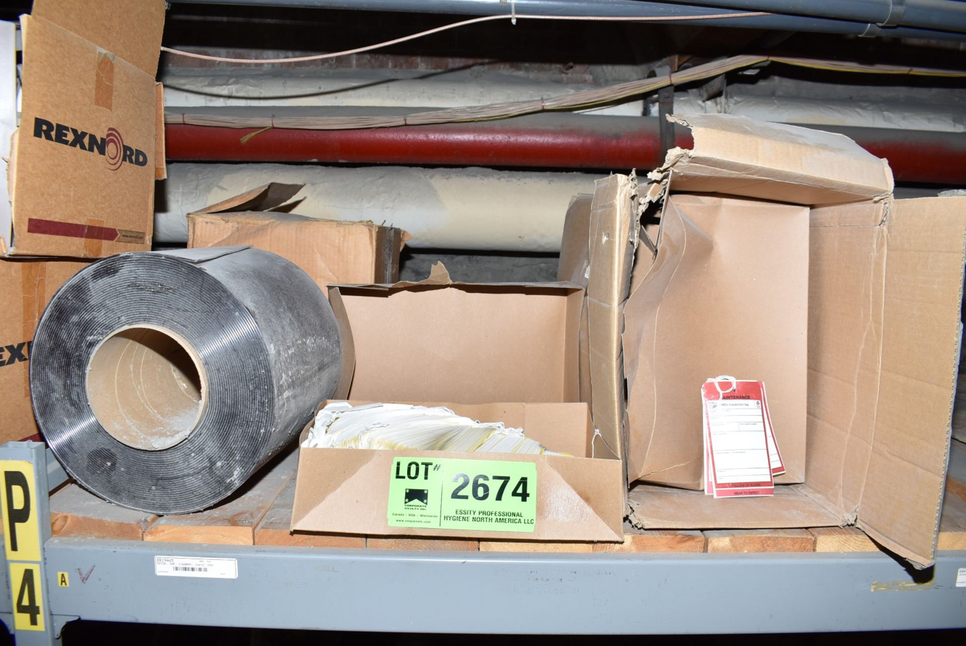 LOT/ CONVEYOR BELTING & TAGS [RIGGING FEES FOR LOT #2674 - $100 USD PLUS APPLICABLE TAXES]