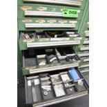 LOT/ CONTENTS OF CABINET - INCLUDING AUTOMATION COMPONENTS, BELTS, SPRINGS, AIR CYLINDERS, SPARE