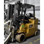 CATERPILLAR (2015) GC55KPRSTR 7,000 LBS. CAPACITY LPG FORKLIFT WITH 172" MAX VERTICAL REACH, 3-STAGE