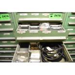 LOT/ CONTENTS OF CABINET - INCLUDING AUTOMATION COMPONENTS, AUTOMATION CABLES, BELTS, BRONZE