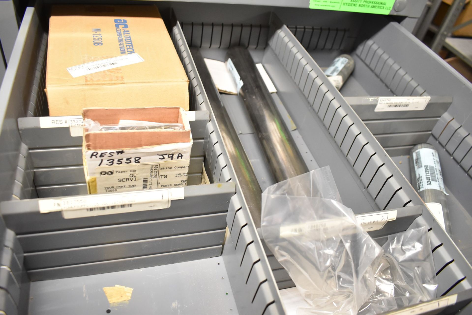 LOT/ REMAINING CONTENTS OF CABINET - SR-4 WRAPPER SPARE PARTS & COMPONENTS (TOOL CABINET NOT - Image 3 of 7