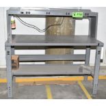 STEEL WORK BENCH WITH POWER [RIGGING FEES FOR LOT #2722 - $25 USD PLUS APPLICABLE TAXES]