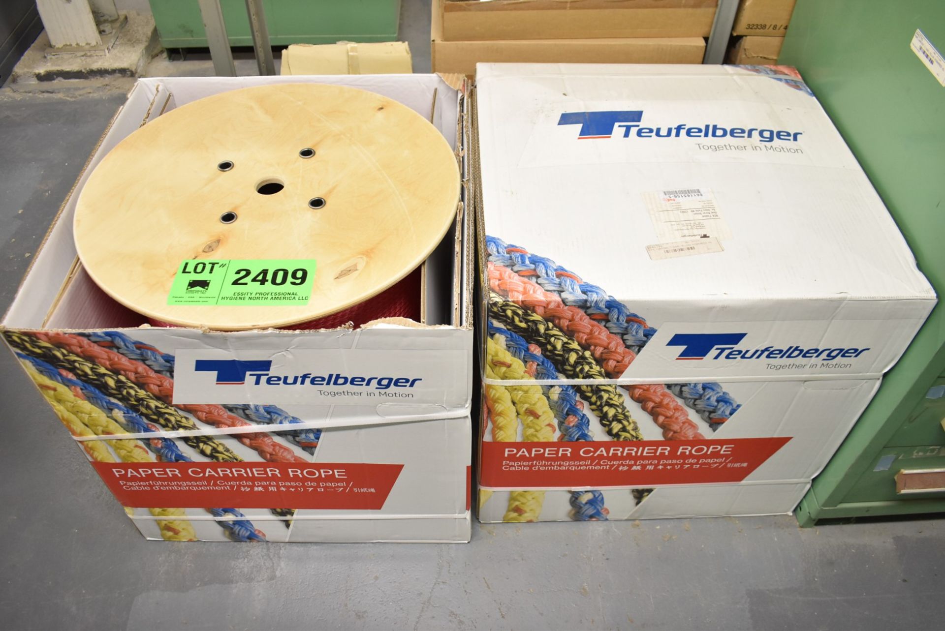 LOT/ (2) SPOOLS OF PAPER CARRIER ROPE (NEW IN BOX) [RIGGING FEES FOR LOT #2409 - $25 USD PLUS