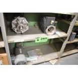 LOT/ CONTENTS OF (2) SHELVES - SPARE MOTORS & GEARBOXES [RIGGING FEES FOR LOT #2441 - $TBD USD