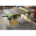 POWERMATIC 66 TABLE SAW WITH 12" BLADE, S/N 92661879 (CI) [RIGGING FEES FOR LOT #2126 - $200 USD