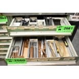 LOT/ CONTENTS OF CABINET - INCLUDING ALLEN WRENCHES, HAND FILES, SHOP SUPPLIES (TOOL CABINET NOT